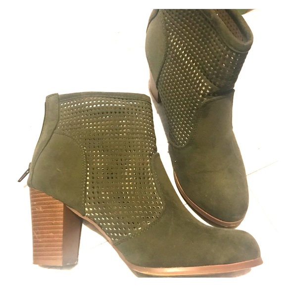 sage green booties